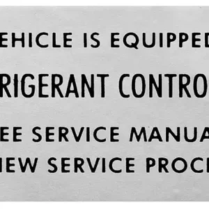 Affordable Decal, New Refrigerant Control System, 1979-80 Regal