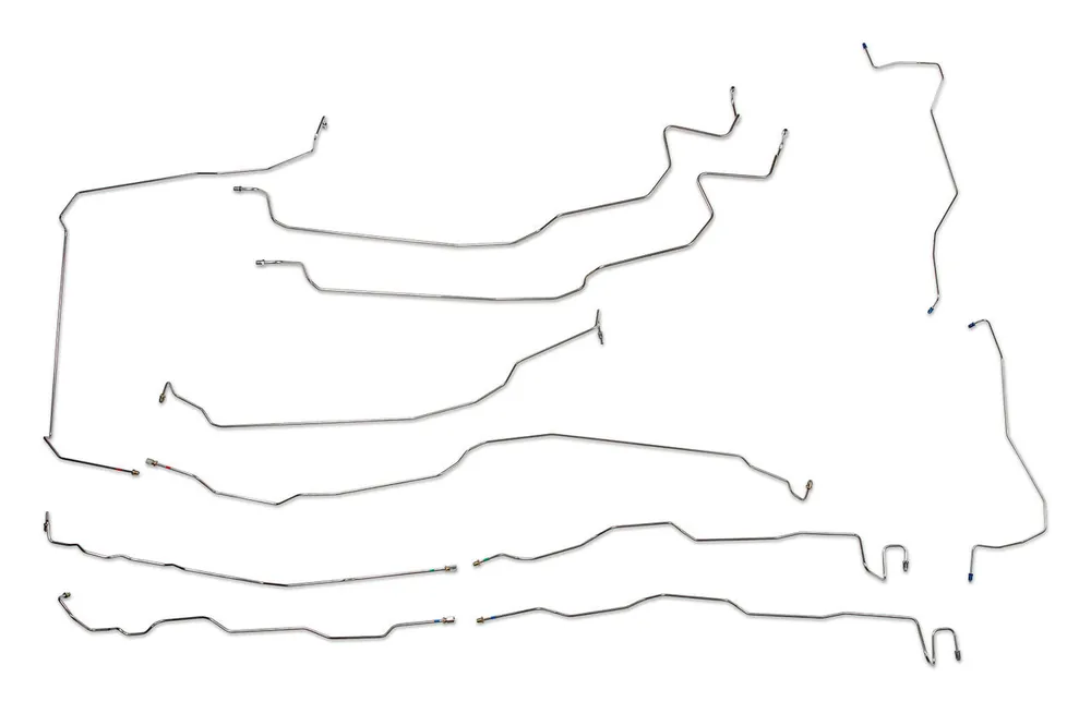 Worldwide Shipping GMC Sierra Brake Line Set 2011 1500 Reg Cab 8ft Bed 6.2L BLC-207-SS2T Stainless Steel