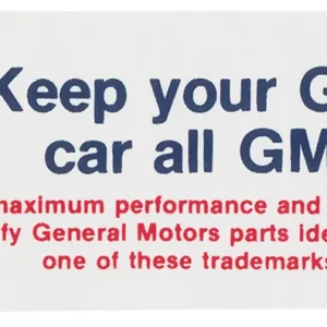 Affordable Decal, Air Cleaner, 1973 Cadillac, Keep Your GM Car All GM, DO 6487577
