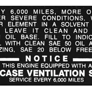 Big Sale Decal, Air Cleaner Service, 1963 Corvair