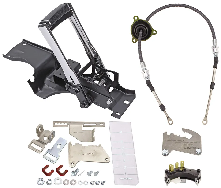 Crafted Shifter Bundle, RESTOPARTS & Shiftworks, Ratchet, 1968-70 Chevelle 4L60/65/70E