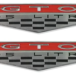 Emblem, Fender, 1964-68 GTO, 6.5 Litre, Pair Instant Buy