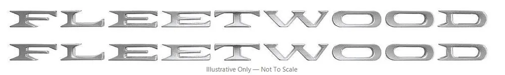 Cheap Emblem, Fender, 1959 Cadillac, Fleetwood Letters, Pair