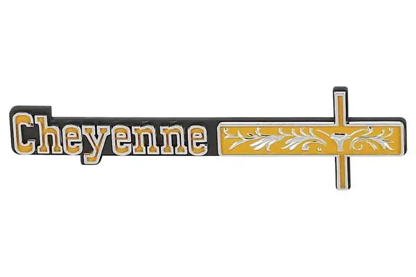Discount Emblem, Dash, 1973-74 Chevrolet C/K Truck, "Cheyenne"
