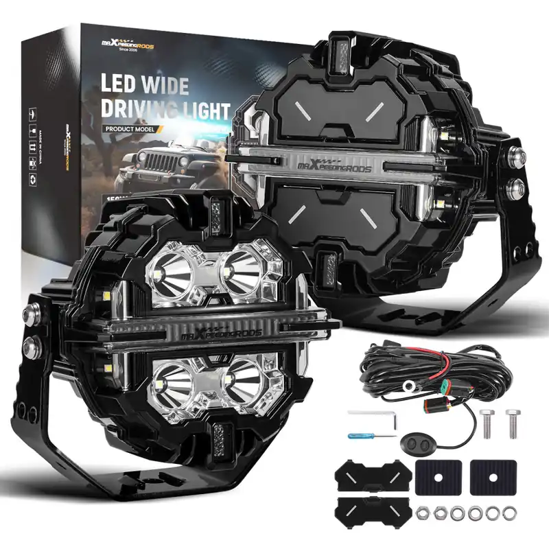 5 inch LED Spot Pods Light Side Shooter 178W Round Driving Auxiliary Light compatible for White DRL Low Price