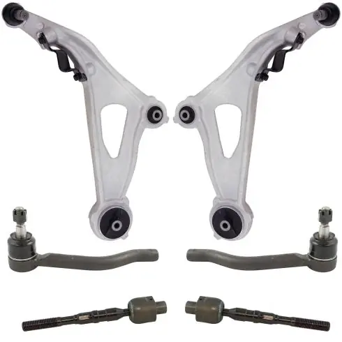 Free Returns Nissan Infiniti Front 6 Piece Steering & Suspension Kit TRQ PSA64907