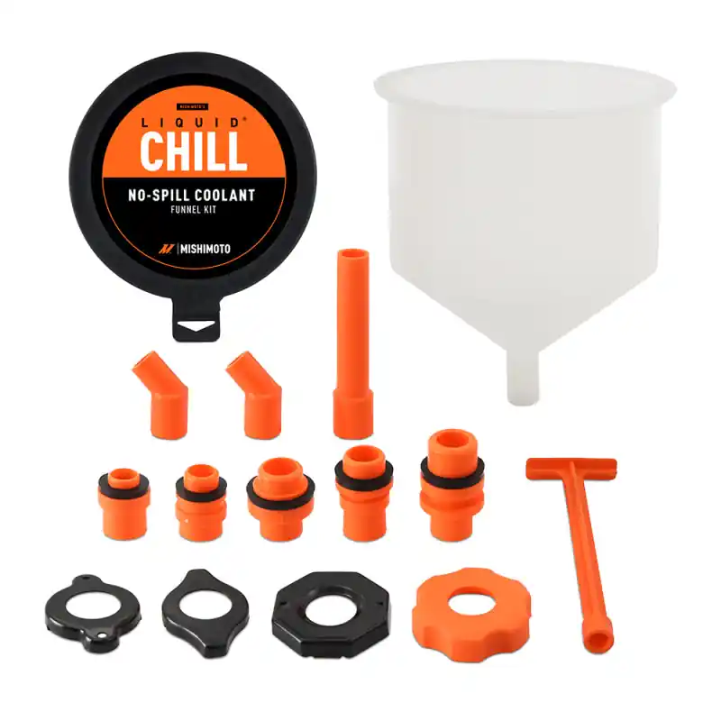 Mishimoto No-Spill Coolant Funnel Kit 15pc Set Shop Now