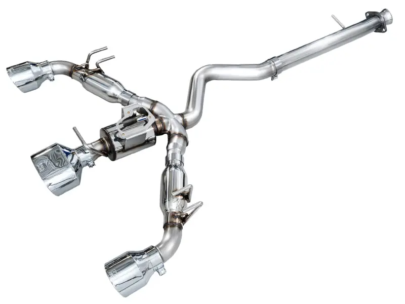 AWE 23-24 Toyota GR Corolla Track Edition Catback Exhaust - Chrome Silver Tips High Quality