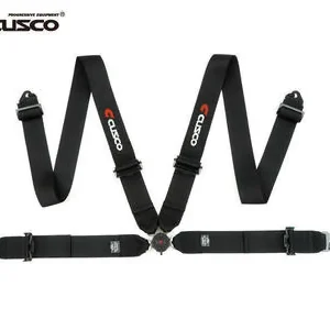 Cusco Universal 4 Point 3in Shoulder 3in Lap w/ Eyebolts (7/16-20UNF Thread) Racing Harness - Black Editor’s Pick