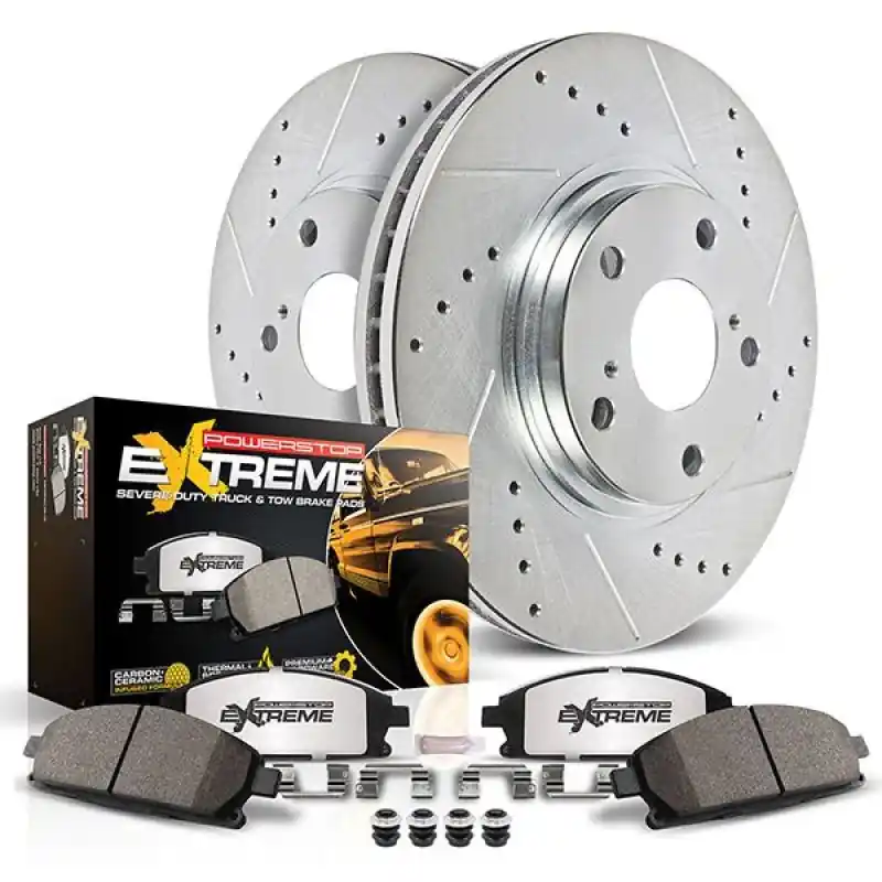 Weekend Sale Power Stop 2021 Ford F-150 350mm Rear Z36 Truck & Tow Brake Kit
