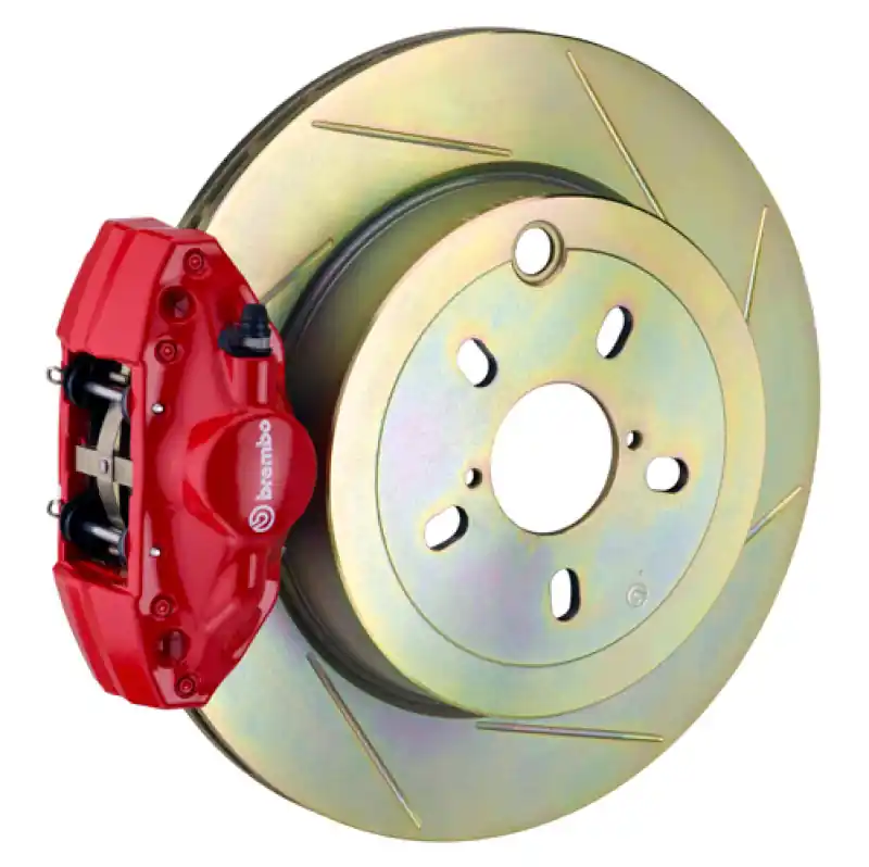 Brembo 12-16 FRS Exc w/ Elec Park Brake Rr GT BBK 2 Pis Cast 2pc 316 x20 1pc Rtr Slot Type1-Red Big Sale