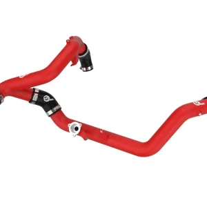 aFe Bladerunner 2-1/4 IN Aluminum Hot Charge Pipe Black 20-23 Ford Explorer/Explorer ST - Red Professional Grade