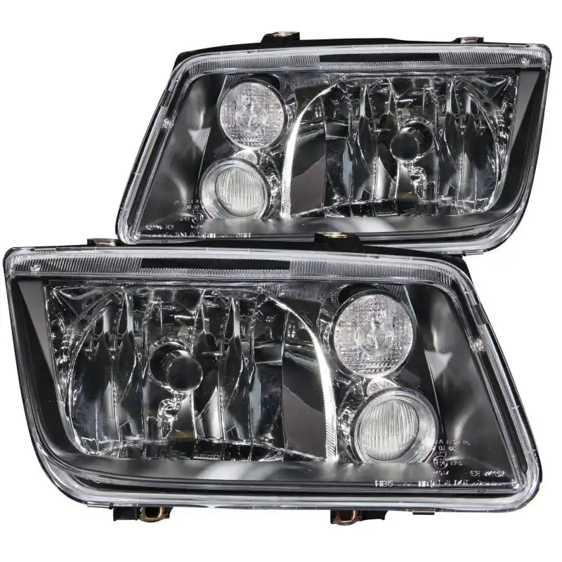 One Day Deal ANZO 1999-2005 Volkswagen Jetta Crystal Headlights Black w/o Bulbs