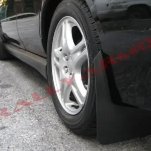 Free Delivery Rally Armor 02-07 Subaru WRX/STI/RS/2.5i (Wagons Req. Mod.) Basic Black Mud Flap w/Black Logo