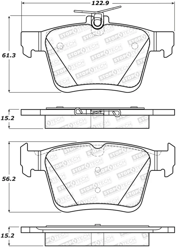 Trusted Brand StopTech 2014 Acura TSX Sport Performance Rear Brake Pads