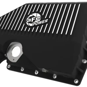 aFe 05-19 VW 1.8L/2.0L w/ Oil Sensor Engine Oil Pan Black POWER Street Series w/ Machined Fins In Demand