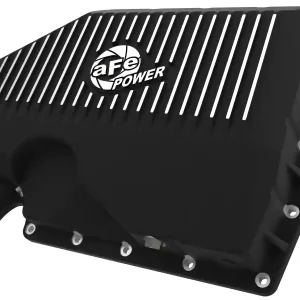 aFe 05-19 VW 1.8L/2.0L w/o Oil Sensor Engine Oil Pan Black POWER Street Series w/ Machined Fins Reduced Price