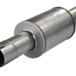 aFe Atlas Exhausts Mufflers Al Steel EXH Muffler 4 ID In/Out 8 Dia x 12L AL Professional Grade